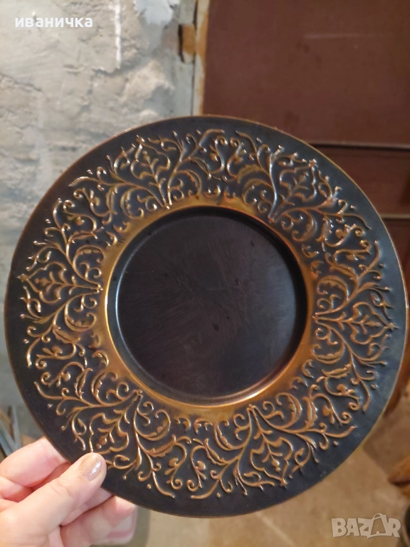Продавам медни чинии за стена, снимка 1