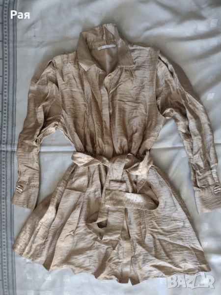 Тренч в цвят злато LOVE Joymiss, снимка 1