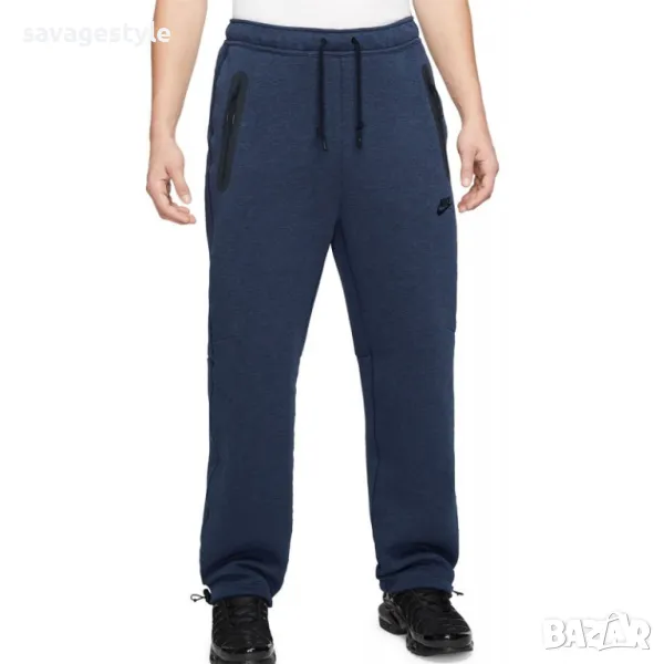 Мъжко спортно долнище NIKE Tech Fleece Open-Hem Sweatpants Blue, снимка 1