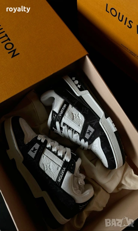 Louis Vuitton Кецове Черно и Бяло 36-45 Номер с Кутия , снимка 1