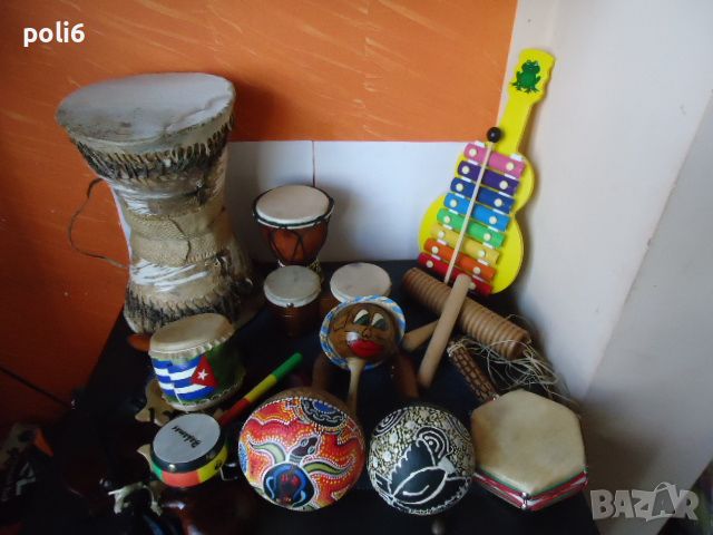 тарамбука, маракас , кастанети, там-там барабанче с топче ,ксилофон,гуиро, снимка 1