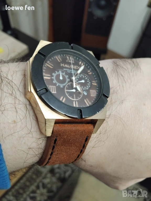 Haurex Italy Rose Gold Неръждаема Стомана Розово Злато 48 мм !, снимка 1