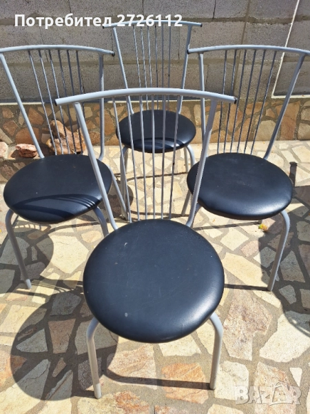 Столове метални 4бр., снимка 1