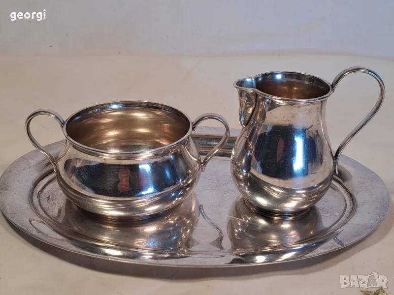 потребрени поднос захарница и латиера Keltum pleet  7/3, снимка 1