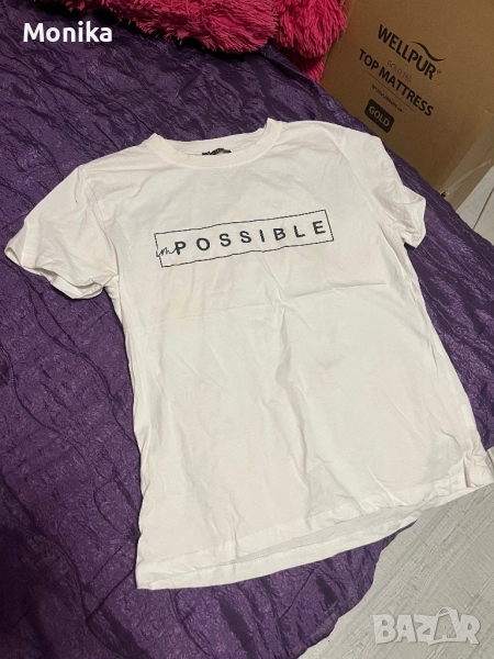 Бяла тениска с къс ръкав, снимка 1