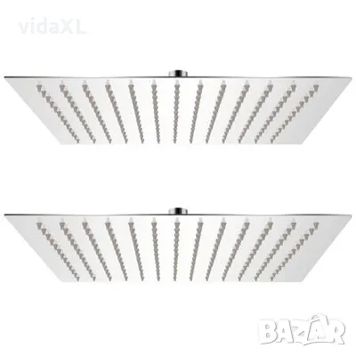 vidaXL Душ пита от неръждаема стомана, 2 бр, 30x30 cм（SKU:275941）, снимка 1