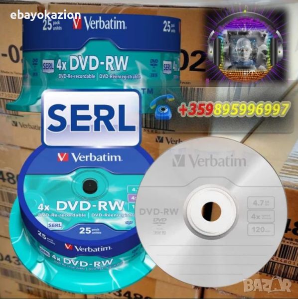 	VERBATIM DVD-RW, SERL - най-доброто качество и цена. Гаранция !!!, снимка 1