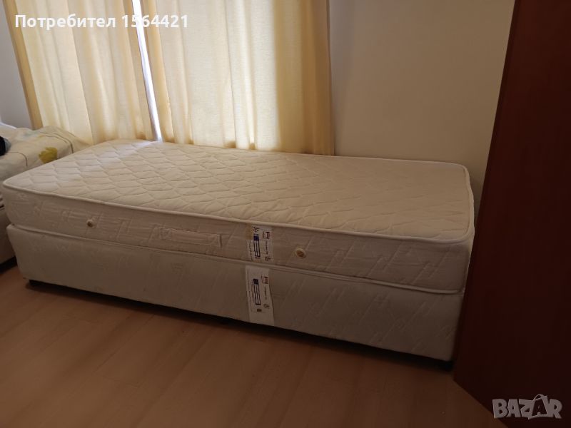 Тапицирани легла, легло с двулицев матрак  82/190. , снимка 1