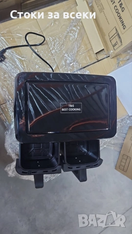 Двоен Air fryer T&G BEST COOKING 32847A0 - отделни LED дисплеи за всяка зона, снимка 18 - Фритюрници - 53226002