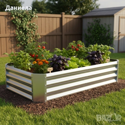 Метална поцинкована леха за зеленчуци и цветя - здрава и устойчива