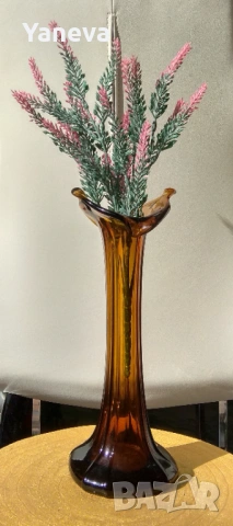 Стъклени , ваза,28 см и бонбониера , 22 см. , снимка 3 - Декорация за дома - 53513774