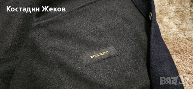 Мъжко връхно яке тип риза (overshirt) в тъмносин цвят. Massimo Dutti. Като ново.  , снимка 8 - Якета - 53815264