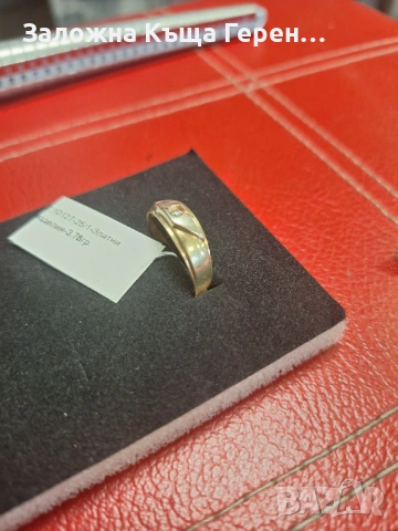 Мъжки златен пръстен - 3,78 гр., снимка 3 - Пръстени - 53411938