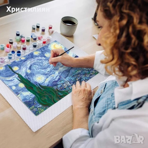 Ravensburger CreArt 23915 - Рисуване по числа Starry Night на ван Гог, снимка 2 - Други - 52910393