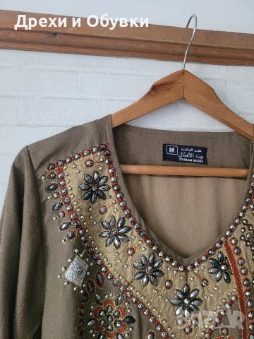 Бутикова бохо рокля бродерии и камъчета , снимка 12 - Рокли - 50303012
