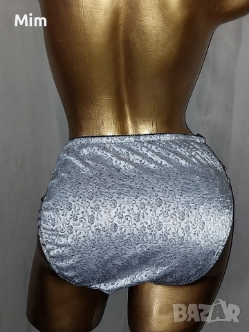 Jackie 44 Сребриста бикина с релефни цветя , снимка 3 - Бельо - 51842292