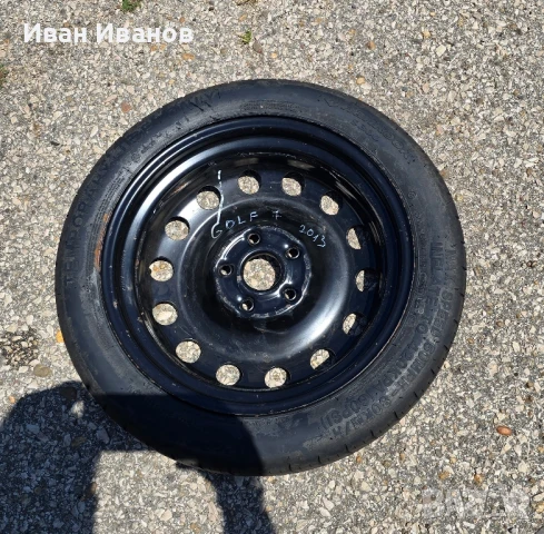 Резервна гума патерица 125/70/16 За Golf-7 2013г., снимка 3 - Гуми и джанти - 50539510