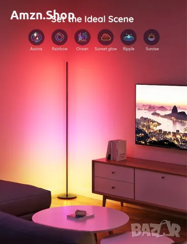 Подова лампа Govee H6076 RGBIC SmartLED ъглова лампа Alexa 16 милиона DIY

, снимка 3 - Лампиони - 50175595