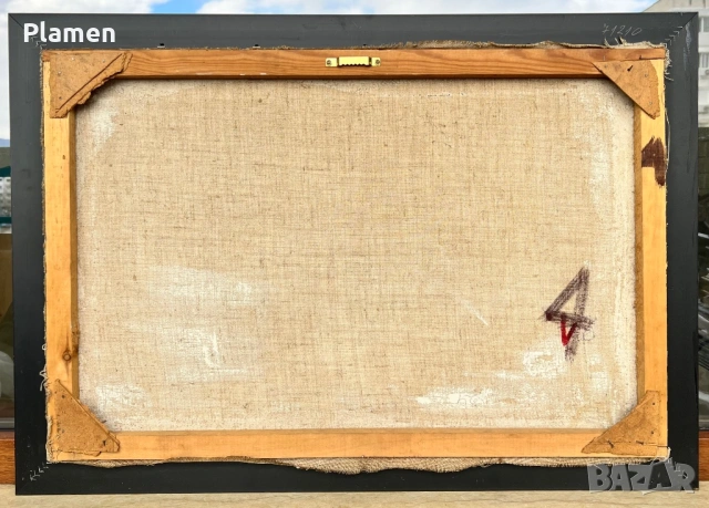 УНИКАТ КАРТИНА МАСЛО ПОДПИСАНА 1980 Г., снимка 5 - Картини - 54149083