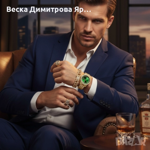 Луксозен комплект с кристали – часовник + гривна, снимка 8 - Бижутерийни комплекти - 52109520