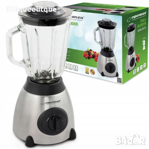 Блендер Esperanza, 500W, 1.5л., Стъклена кана, Инокс черен, снимка 4 - Блендери - 52182557