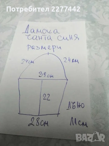 Синя чанта, снимка 4 - Чанти - 53627472