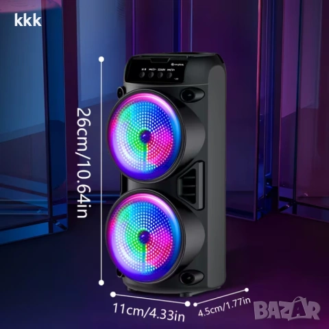 Преносим  високоговорител, снимка 3 - Bluetooth тонколони - 53822415