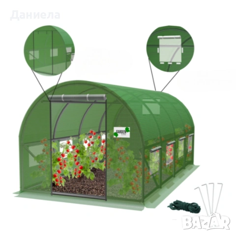 Градиснка оранжерия New Solution - отлична защита за вашите култури - 4 х 2,5 х 2м, снимка 8 - Други стоки за дома - 53616400