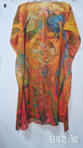 Туника-рокля за плажа в модерни цветни принтове и в свободна права кройка, универсален размер. Дължи, снимка 7 - Рокли - 46398719