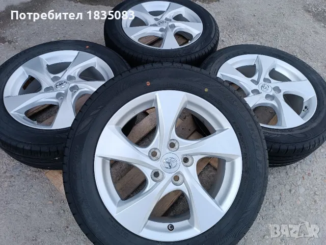 Лети джанти 17ки 5х114.3 Toyota + нови летни гуми 215/60/17 Dunlop, снимка 1 - Гуми и джанти - 49508869