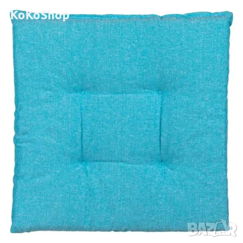 Синя възглавница  за стол-38х38х5 см./декоратив на възглавница, снимка 2 - Възглавници - 49689074