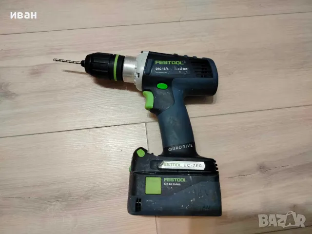 Акумулаторен винтовърт Festool DRC 18/4 Li 5,2-Set, снимка 8 - Винтоверти - 47012661