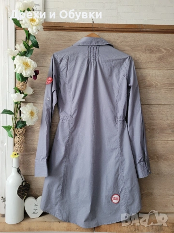 Рокля тип риза памучна материя , снимка 4 - Рокли - 54211776