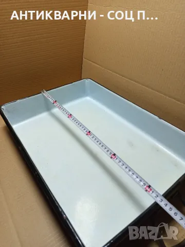 Соц Стара Емайлирана Тава За Печене., снимка 9 - Антикварни и старинни предмети - 49667736