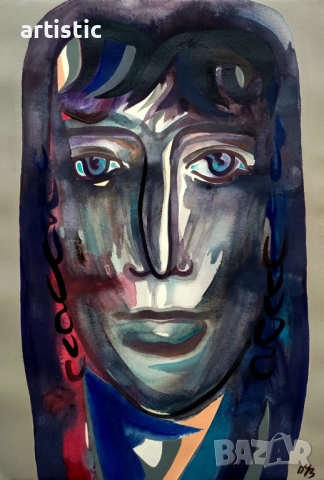 Дечко Узунов, живописен портрет на "Родопска невеста", снимка 2 - Картини - 52976492