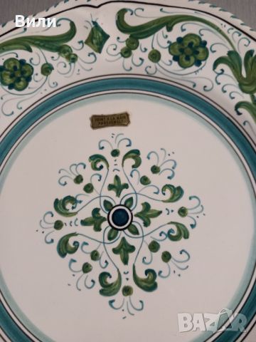 Прекрасна италианска декоративна чиния, снимка 2 - Чинии - 45209195