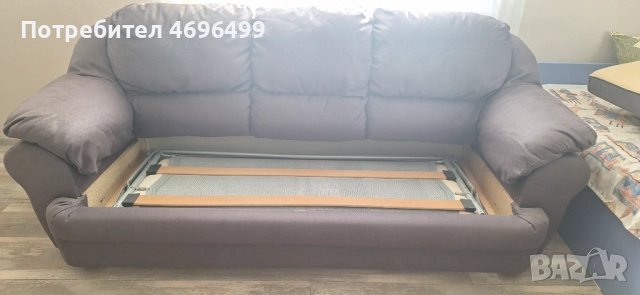 Продавам тройка разтегателен диван и двойка, снимка 3 - Дивани и мека мебел - 52944393