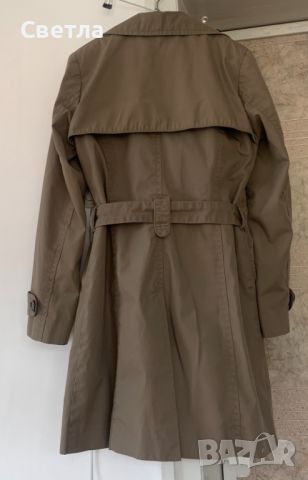Шлифер H&M, подплата, платки, колан, 2 външни и 1 вътрешен джоб. Размер EUR - 42; US - 12., снимка 2 - Шлифери - 46246556