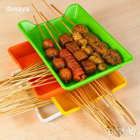 6451 Правоъгълна тава за шишчета и скара