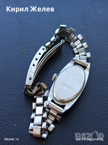 Стар механичен часовник дамски ЧАЙКА 17 камъка СССР за КОЛЕКЦИОНЕРИ 30090, снимка 6 - Антикварни и старинни предмети - 51588557