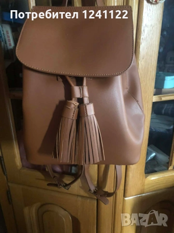 Раница дамска кафява кожа