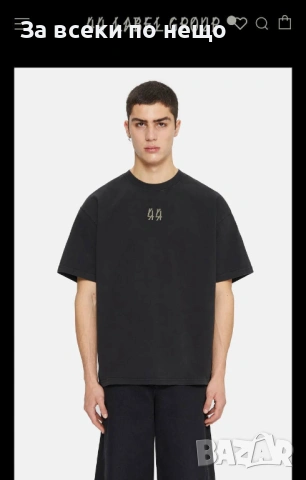 Label Groop 44 Мъжка Черна Тениска👕Мъжка Блуза С Къс Ръкав В Черен Цвят Код Mens P.244, снимка 6 - Тениски - 53922440