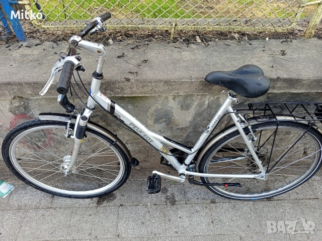28 цола алуминиев велосипед Пежо с 21 скорости усилени капли амортисьори предни като нов , снимка 11 - Велосипеди - 53987447