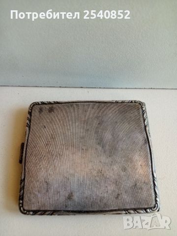 Стара посребрена табакера, снимка 7 - Антикварни и старинни предмети - 45698451