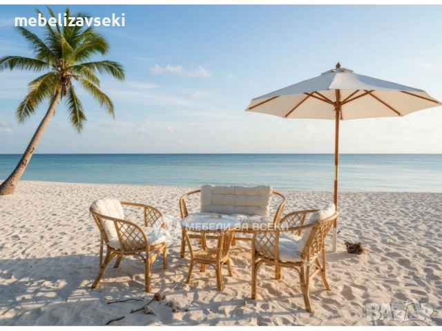 Нов! Ратанов комплект Бахама, снимка 6 - Градински мебели, декорация  - 53807158