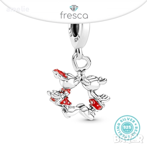 Коледни талисмани Fresca по модел тип Пандора Pandora с печати S 925 Christmas Collection, снимка 12 - Гривни - 48278831