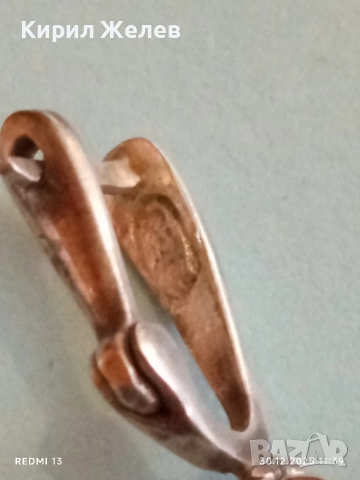 Класически сребърни обеци с Английско закопчаване и син ТОПАЗ 45690, снимка 7 - Обеци - 52934670