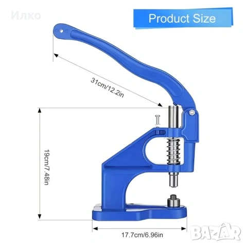 Машинка за поставяне на тик-так копчета, рапиди, капси, халки, снимка 2 - Други инструменти - 53903958