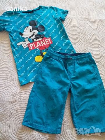 Тениска и панталон Лот Disney,  H&M 146 / 152, снимка 2 - Детски тениски и потници - 45200748