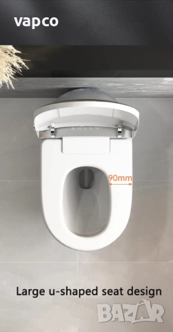 Мултифункционална розова смарт тоалетна L9 с биде, подгрев, сушене, масаж, снимка 5 - Други - 52472161